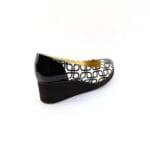 Pantofi dama piele naturala Alb/Negru elegant si confortabil | Azuree - imagine 3