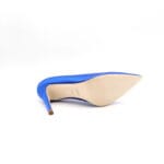 Pantofi dama rips/matase naturala Blu stiletto | Calzaturificio Musella - imagine 5