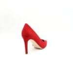 Pantofi dama rips/matase naturala Rosu stiletto | Calzaturificio Musella - imagine 3