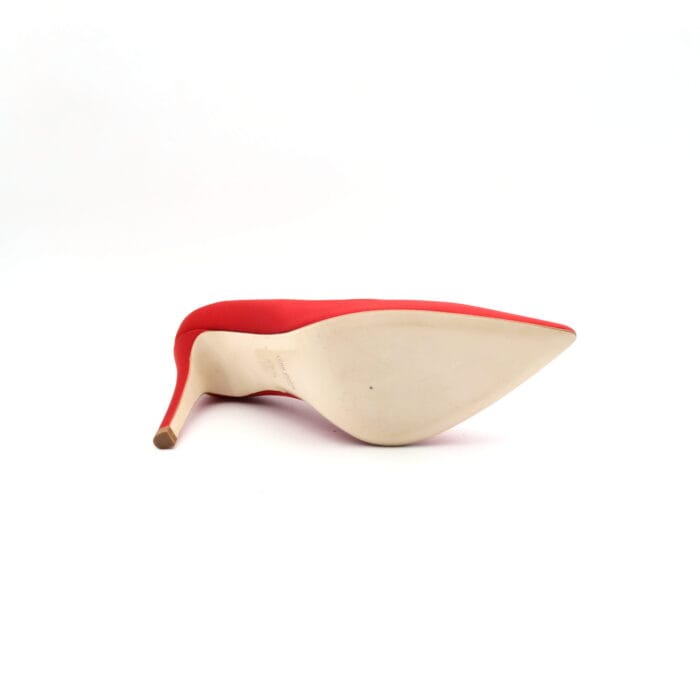 Pantofi dama rips/matase naturala Rosu stiletto | Calzaturificio Musella - imagine 6