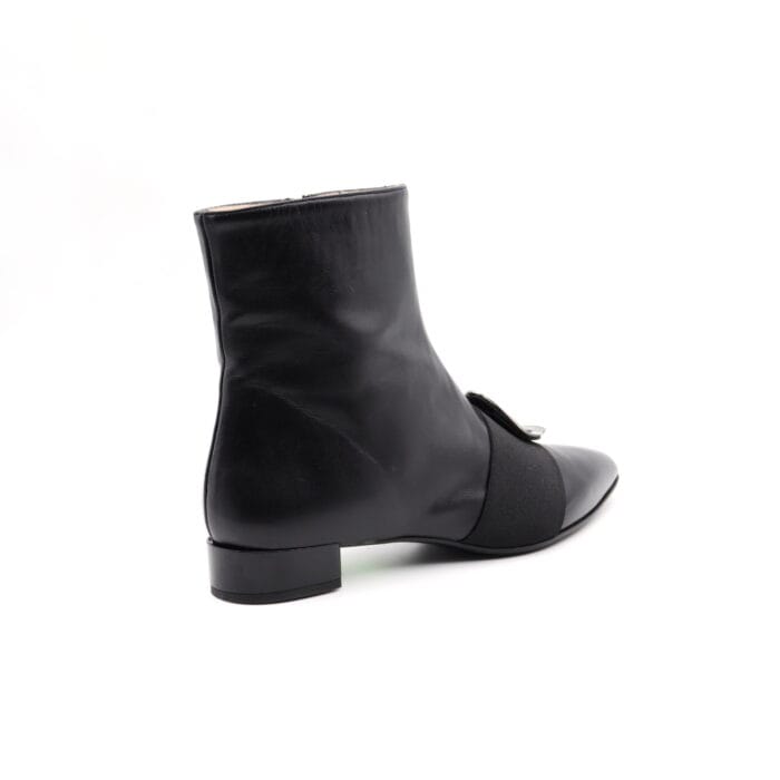 Ghete dama piele naturala Negru office | Calzaturificio Musella - imagine 3
