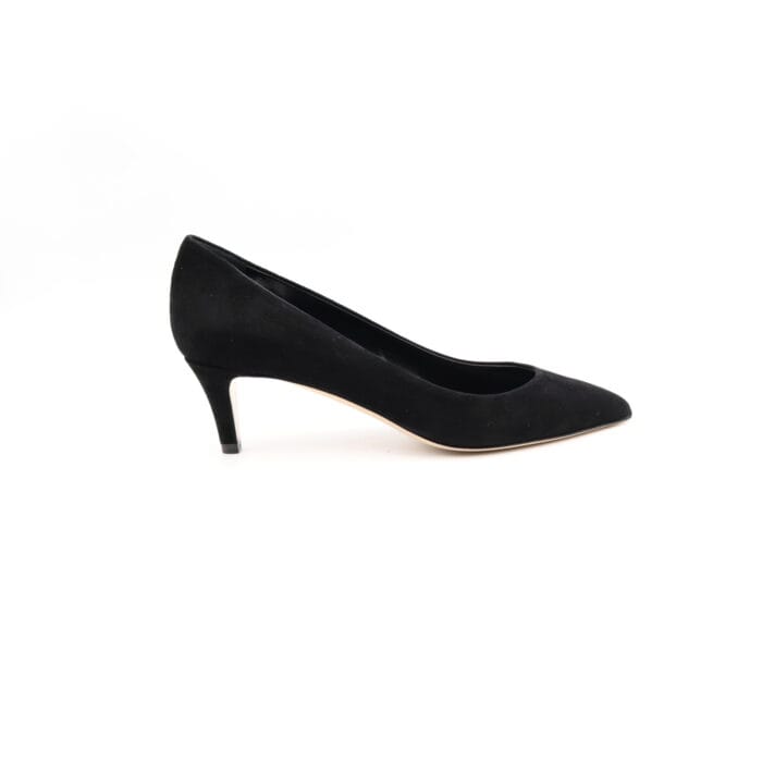 Pantofi dama piele antilopa Negru office | Calzaturificio Musella - imagine 2