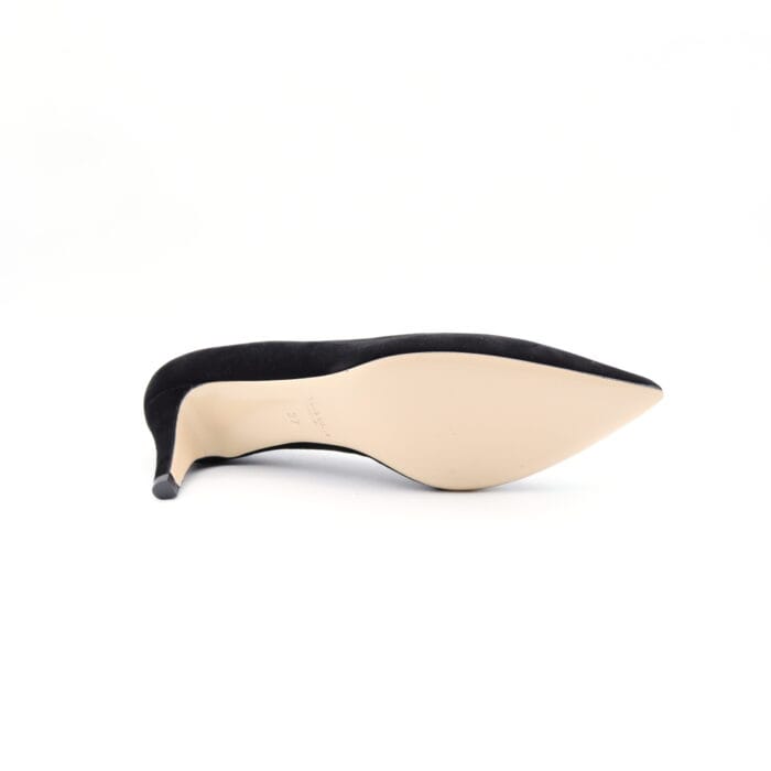 Pantofi dama piele antilopa Negru office | Calzaturificio Musella - imagine 5
