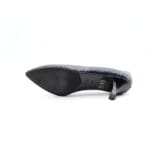 Pantofi dama piele naturala stantata Negru/Blu/Gri office | Calzaturificio Musella - imagine 5