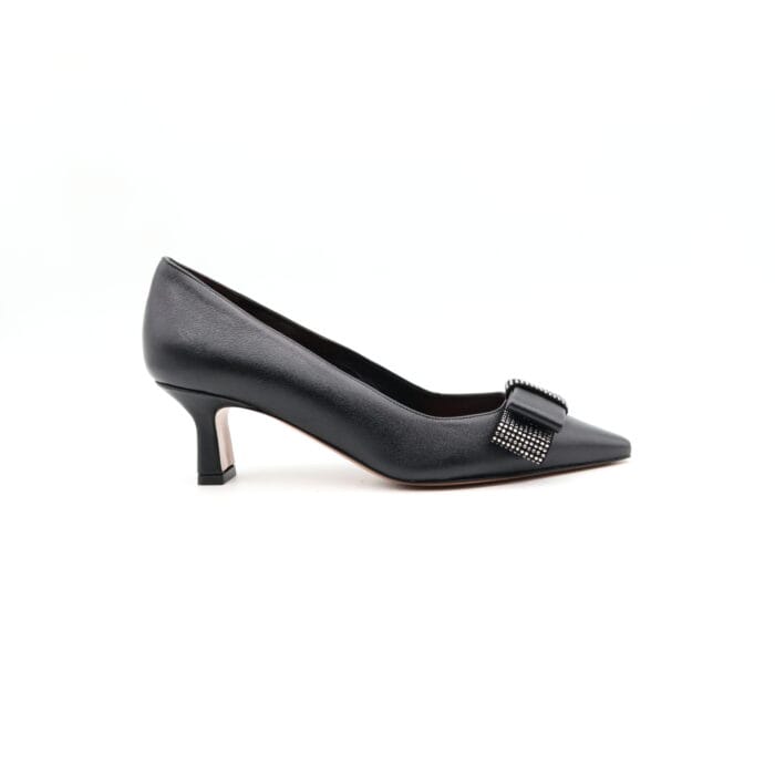 Pantofi dama piele naturala Negru office | Calzaturificio Musella - imagine 2