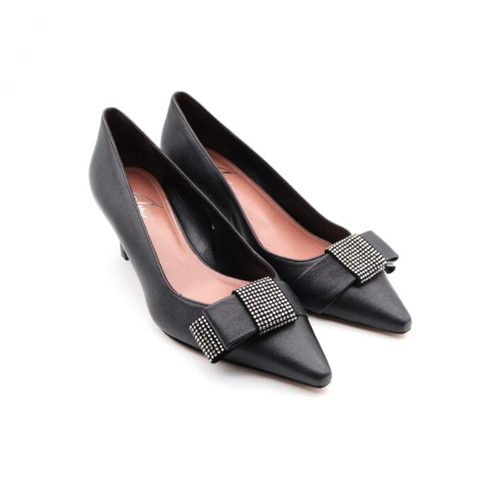 Pantofi dama piele naturala Negru office | Calzaturificio Musella - imagine 5