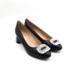 Pantofi dama piele naturala Negru office | Calzaturificio Musella - imagine 5