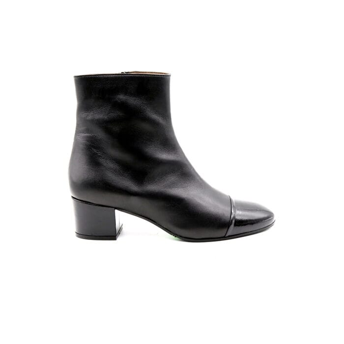 Ghete dama piele naturala Negru office | Le Gazzelle - imagine 2