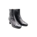 Ghete dama piele naturala Negru office | Le Gazzelle - imagine 5