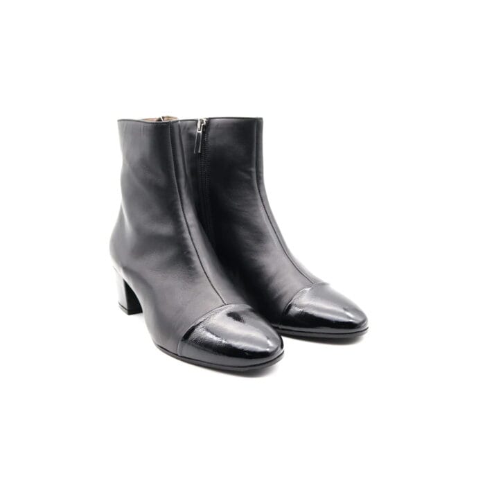Ghete dama piele naturala Negru office | Le Gazzelle - imagine 5
