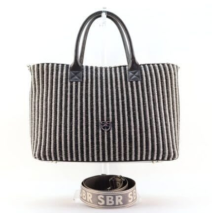 Geanta dama piele naturala Alb/Negru | Sara Burglar