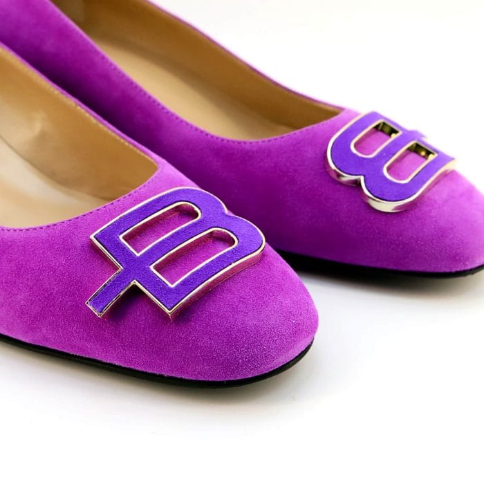 Pantofi dama piele antilopa Fuchsia office |Baldinini - imagine 4