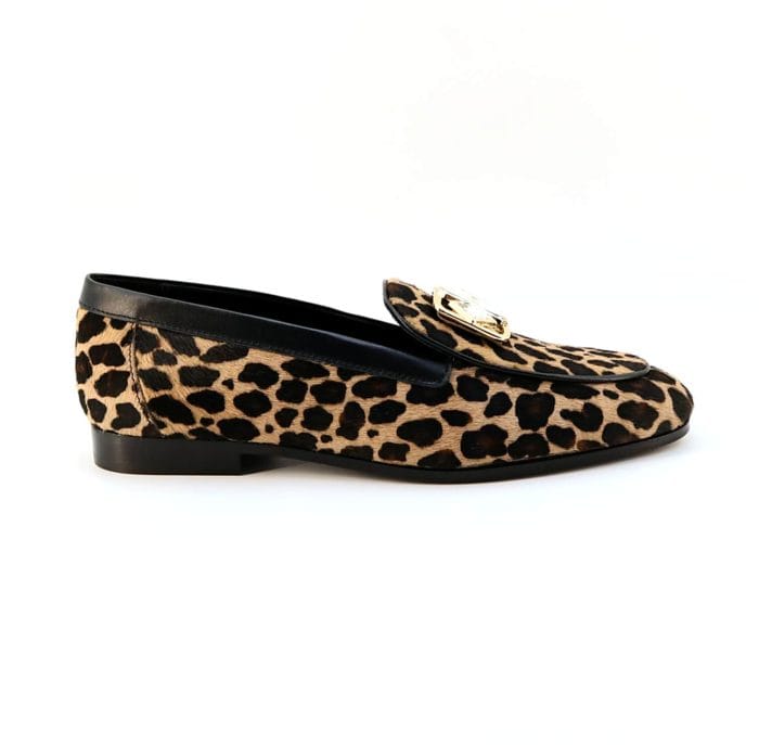 Pantodi dama mocasin piele ponei Leopard | Baldinini - imagine 3
