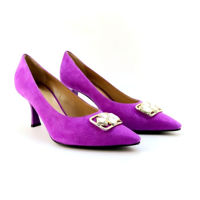 Pantofi dama piele antilopa Fuchsia | Baldinini - imagine 2