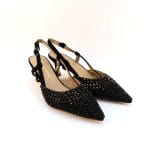Pantofi dama piele antilopa si broderie swarovski | Alma en Pena - imagine 3
