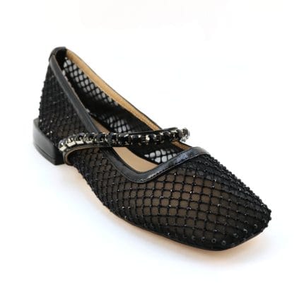 Pantofi dama tesatura elastica cu cristale svaroski negru - Alma En Pena