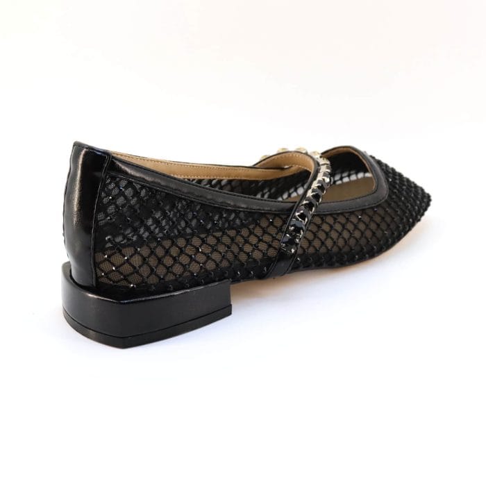 Pantofi dama tesatura elastica cu cristale svaroski negru - Alma En Pena - imagine 4