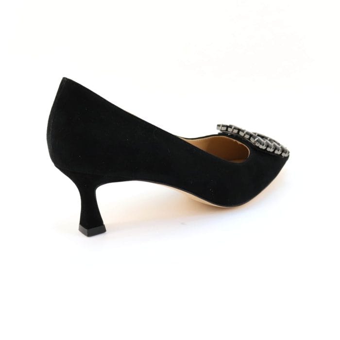 Pantofi dama piele naturala antilopa negru - Alma En Pena - imagine 3