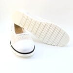 Pantofi dama piele naturala si tesatura alb | Baldinini - imagine 4