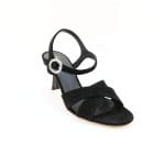 Sanda dama piele antilopa negru | Baldinini