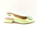 Pantofi dama piele naturala lacuita verde/multicolor | Alma En Pena - imagine 2