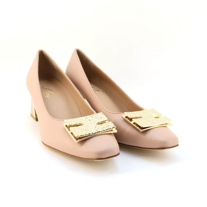 Pantofi dama piele naturala rose | Calzaturificio Musella - imagine 3