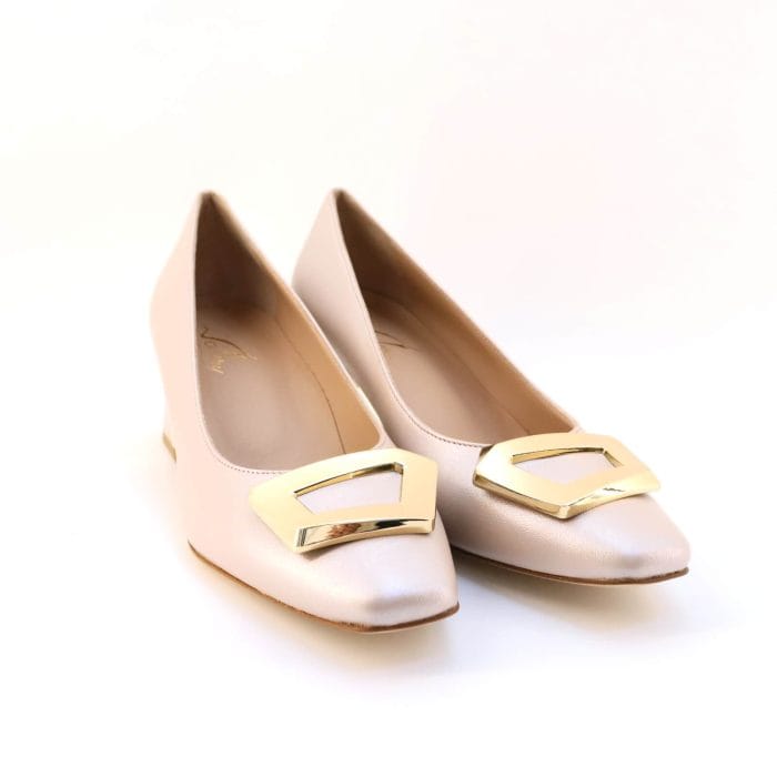 Pantofi dama piele naturala rose sidef | Calzaturificio Musella - imagine 5