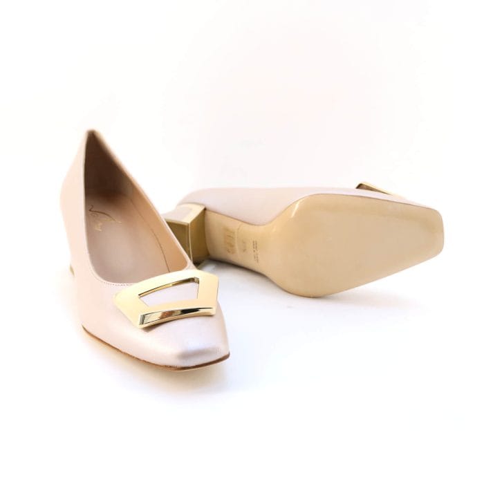Pantofi dama piele naturala rose sidef | Calzaturificio Musella - imagine 4
