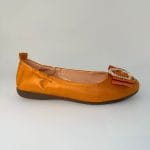 Balerini Dama Piele naturala Portocaliu | La Ballerina - imagine 2