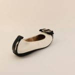 Balerini Dama Piele naturala + Piele lacuita Alb + Negru | La Ballerina - imagine 2