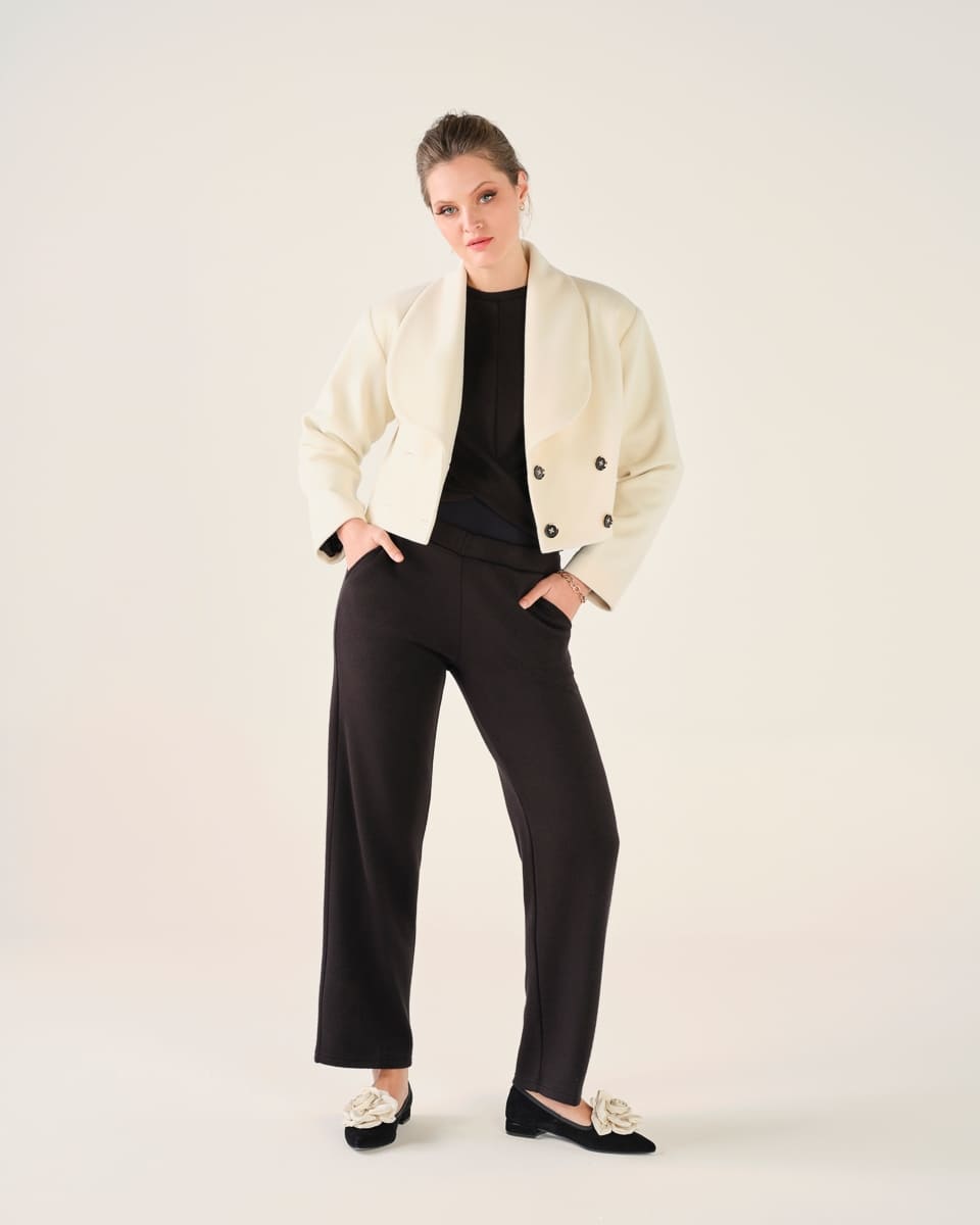 Pantaloni materiale de inalta calitate negru | Cristina Baros - imagine 4